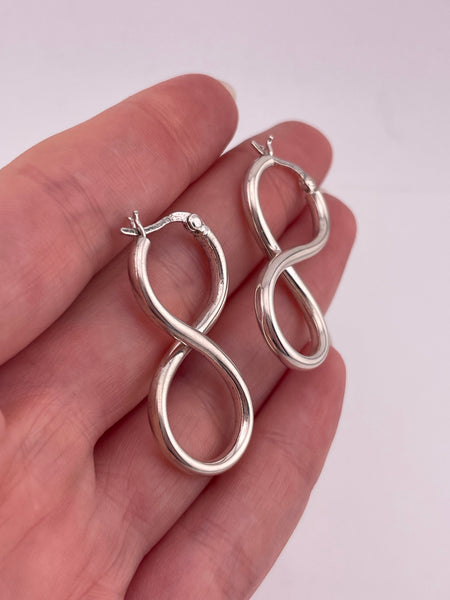 sterling silver figure eight earrings