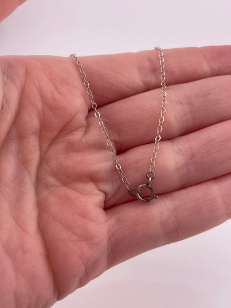 sterling silver delicate circle charm necklace