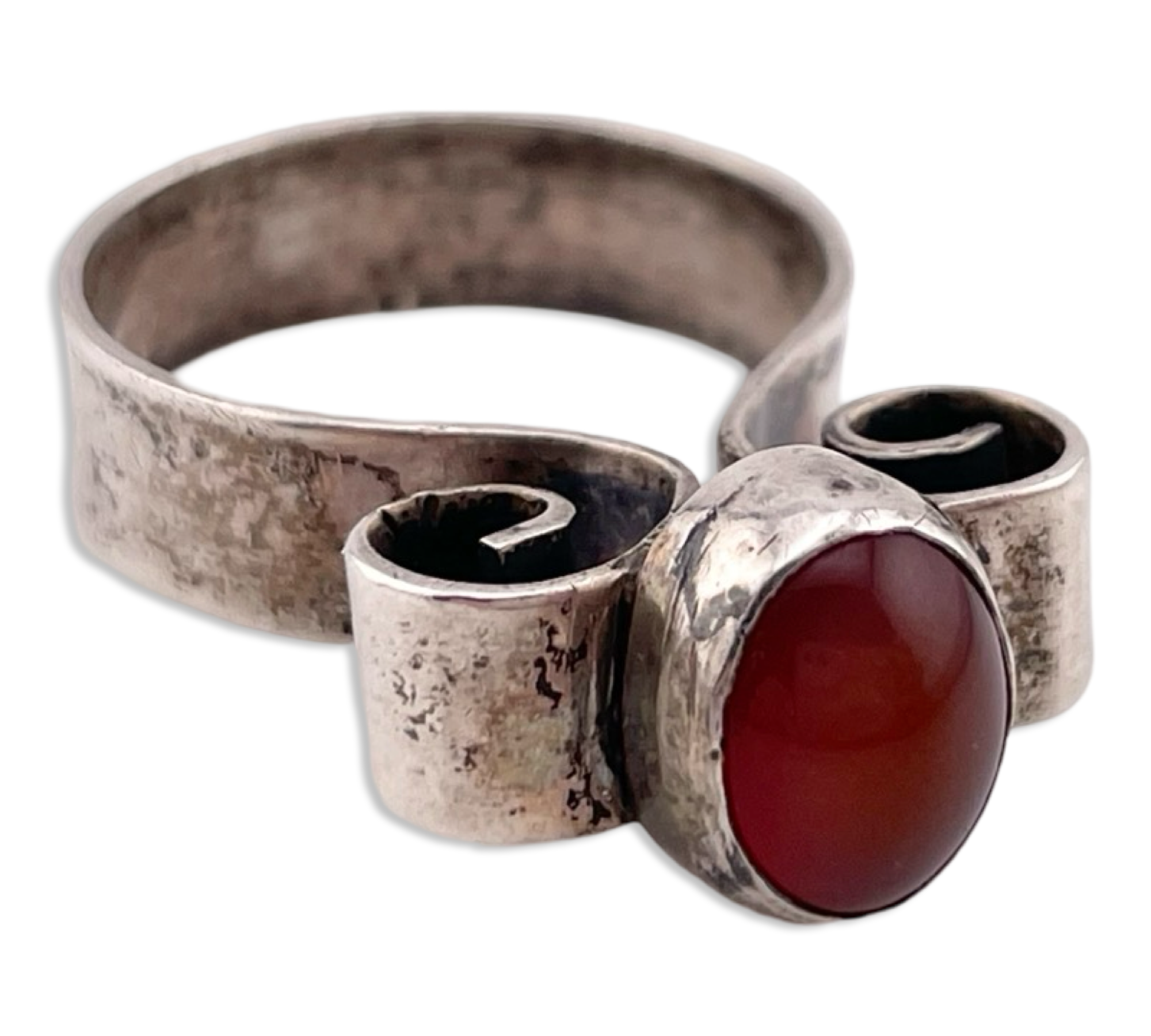 size 9.5 sterling silver carnelian ring