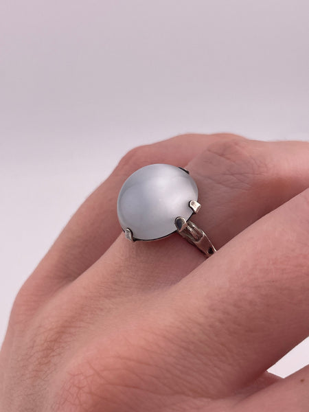 size 7.25 sterling silver plastic orb ring