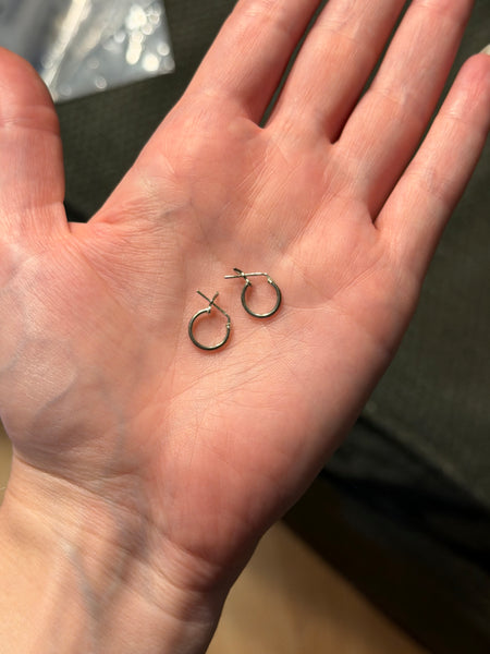 RESERVED PRIVATE LISTING -- sterling silver small hoop earrings A10