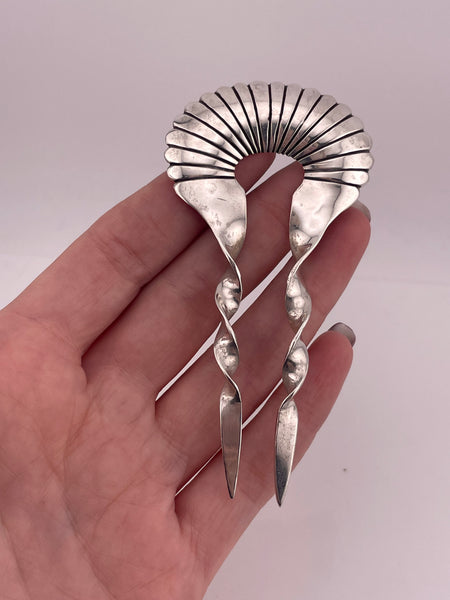 sterling silver handmade hair pin fork accessory