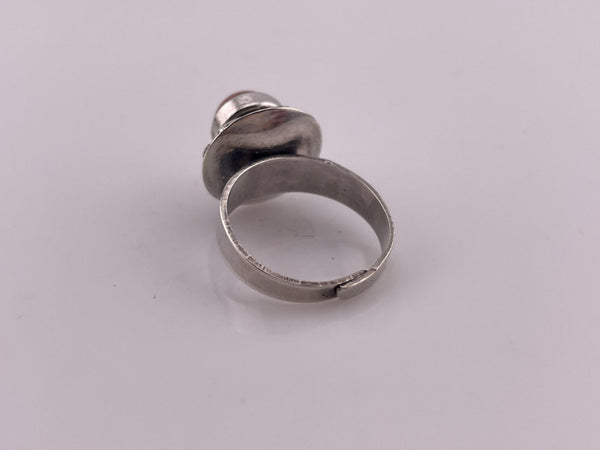 size 5 sterling silver carnelian adjustable band ring