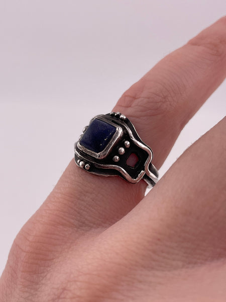 size 4.5 sterling silver lapis ring