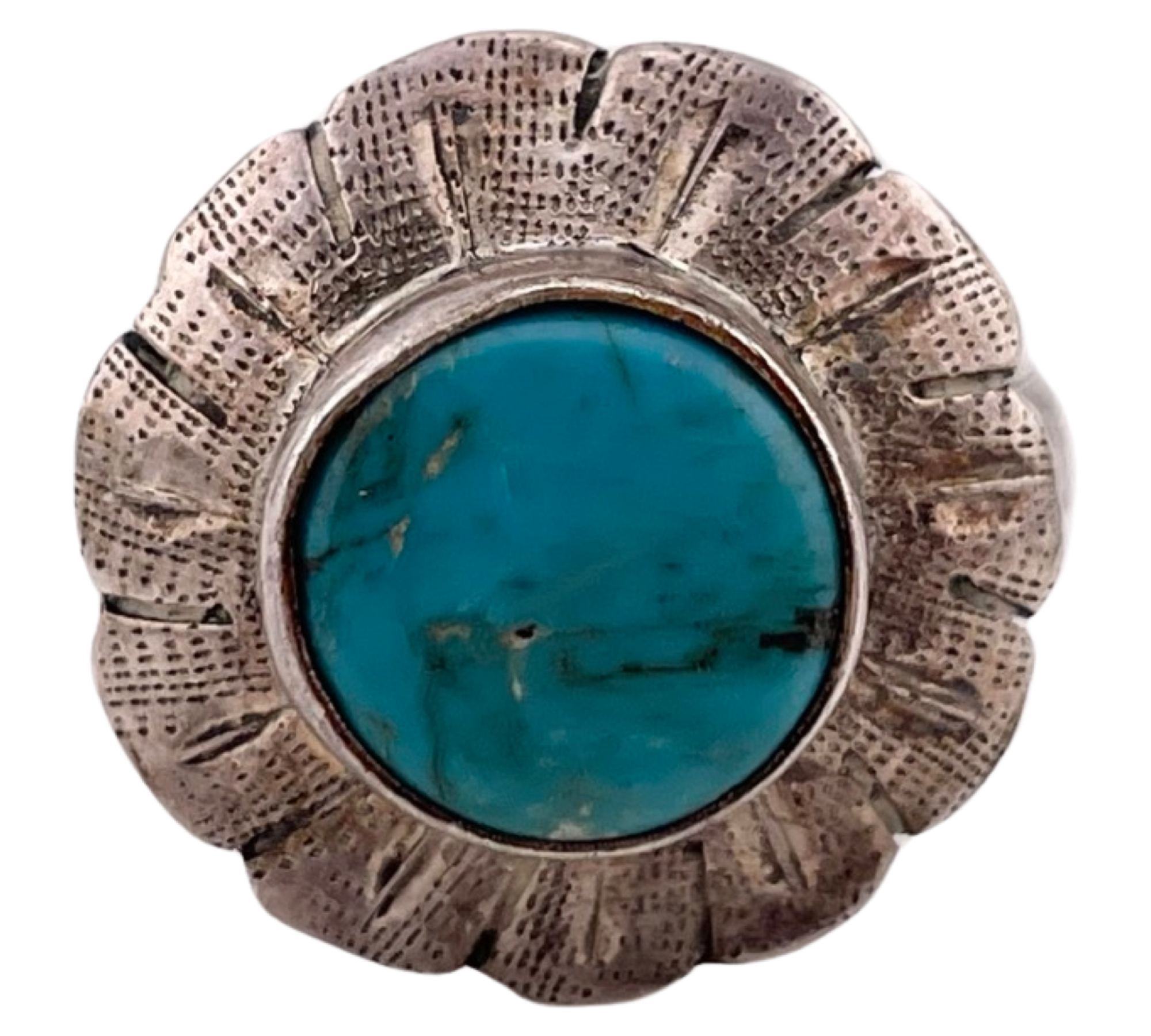 size 7.75 sterling silver turquoise ring