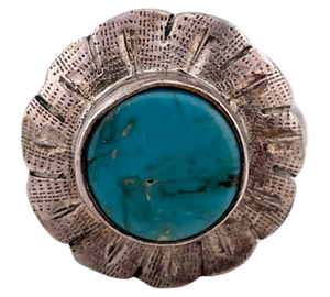size 7.75 sterling silver turquoise ring
