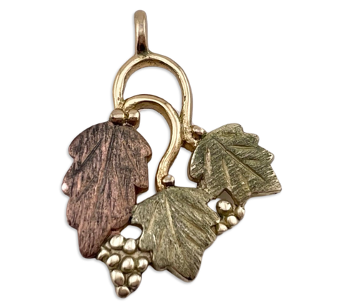 sterling silver gold plated leaf pendant