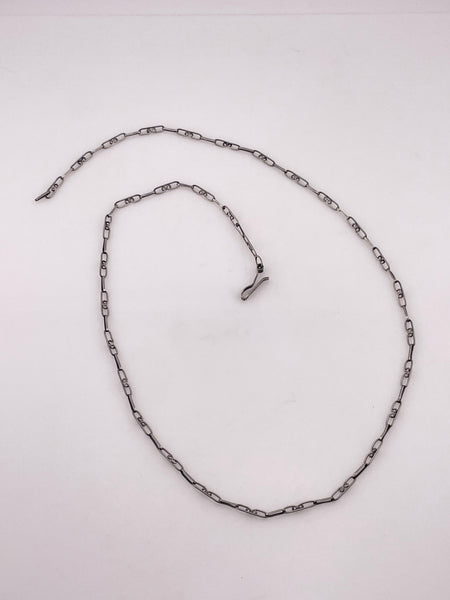 sterling silver 22.5" rustic handmade chain necklace