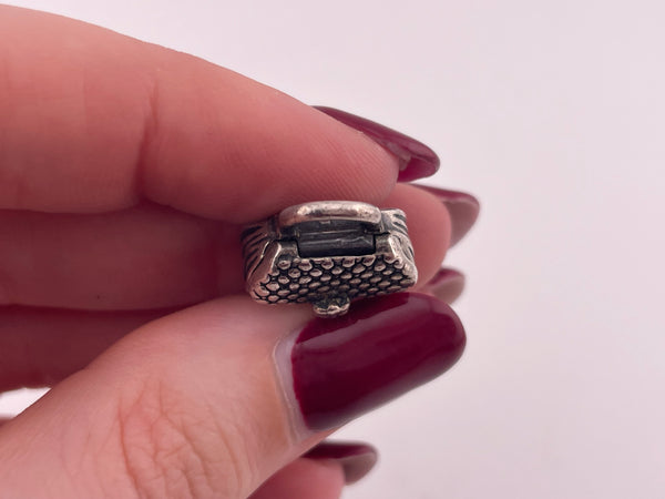 sterling silver Kabana 3D purse compartment pendant