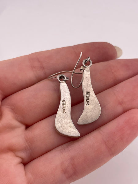 sterling silver lab opal inlay hook dangle earrings