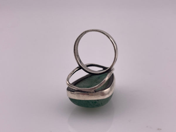 size 5 sterling silver aventurine ring