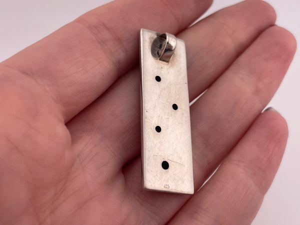 sterling silver gold wash faceted multi-stone pendant