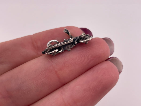 sterling silver motorcycle pendant