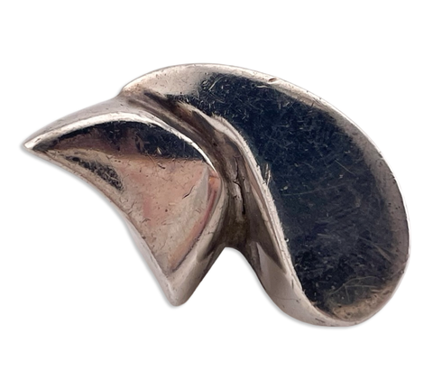 size 6.25 sterling silver heavy stoneless chunky ring