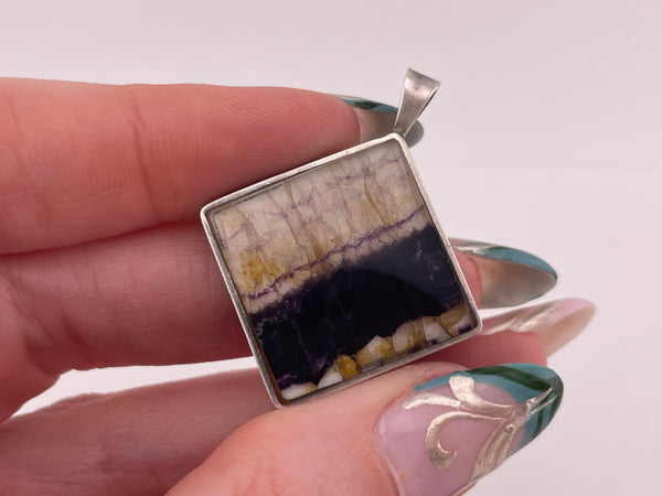 sterling silver amethyst pendant