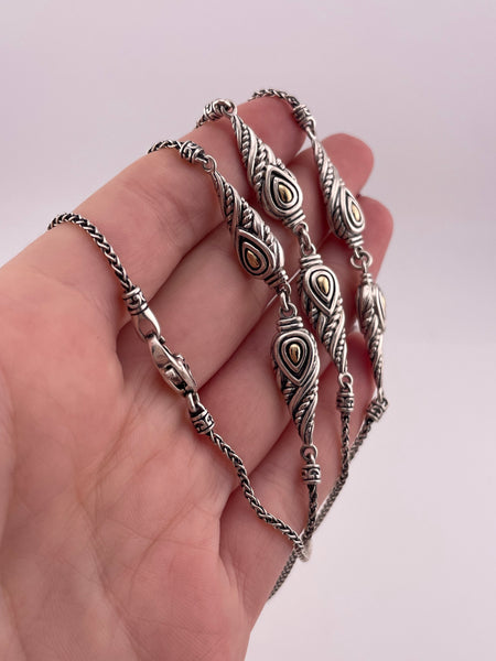 sterling silver & 14k gold JAI by John Hardy station layer necklace