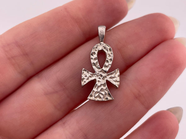 sterling silver Ankh cross pendant