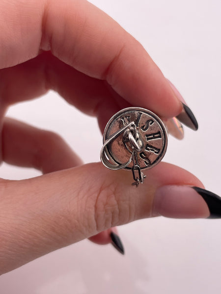 sterling silver angel “wishes” canister compartment pendant