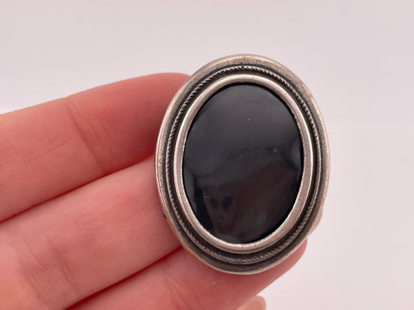 sterling silver picture frame pendant brooch