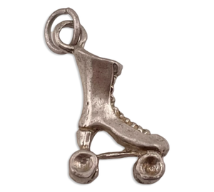 sterling silver roller skate pendant