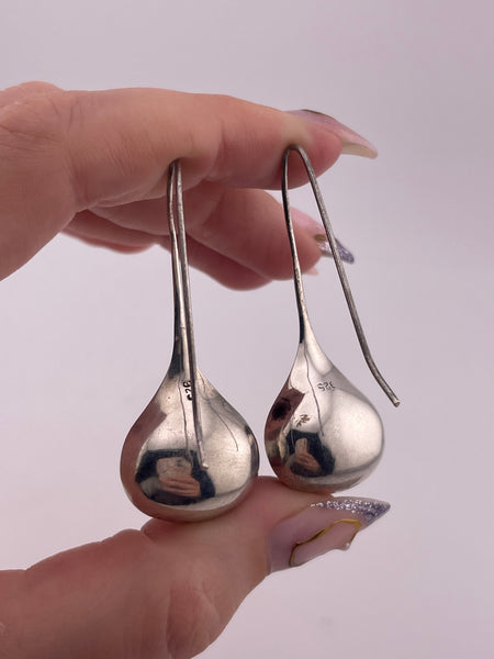 sterling silver stoneless jug threader dangle earrings