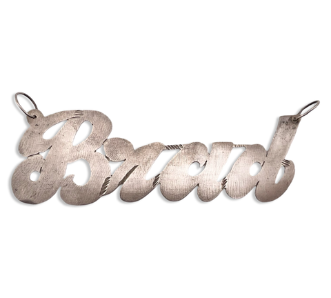 sterling silver "Brad" name pendant