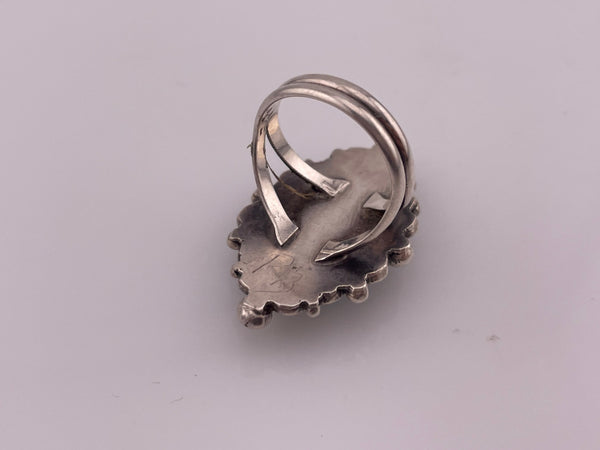 size 6.25 sterling silver turquoise swirl ring