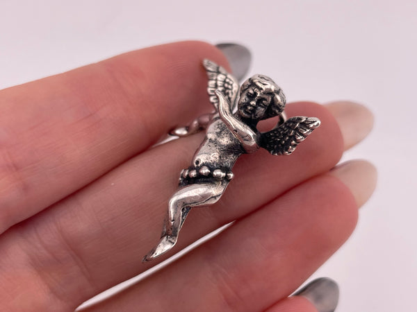 sterling silver angel  cherub pendant