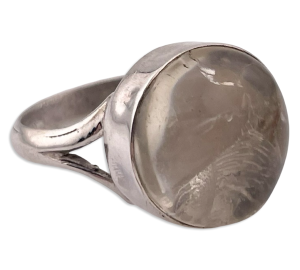 size 6.25 sterling silver rutilated quartz ring