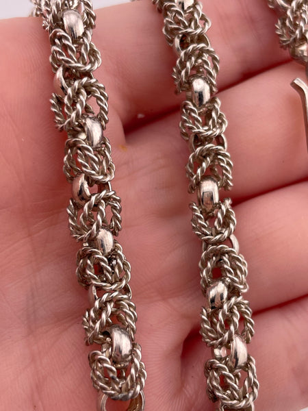 sterling silver 16 3/4" 6.05mm chunky heavy fancy chain link necklace