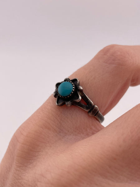 size 6 sterling silver Bell Trading Post synthetic turquoise ring