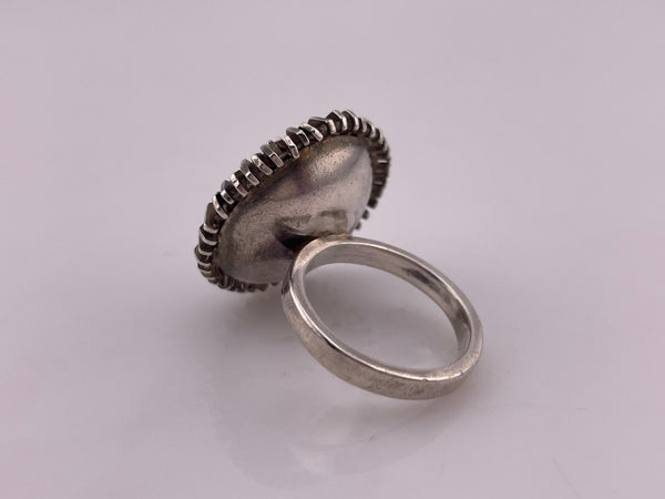 size 6.75 sterling silver Mexican funky stoneless ring