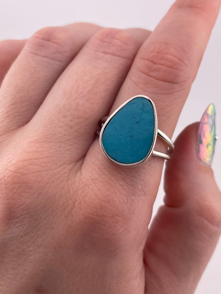 size 9.75 sterling silver turquoise ring