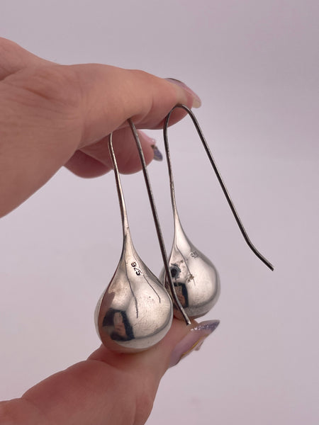 sterling silver stoneless jug threader dangle earrings