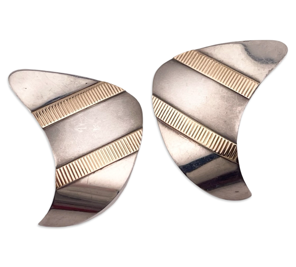 sterling silver stoneless earrings ***Gold Posts***