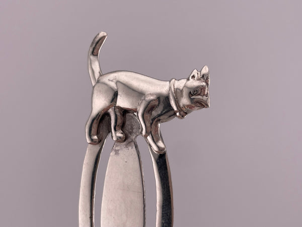 sterling silver cat bookmark ***Production Imperfection***