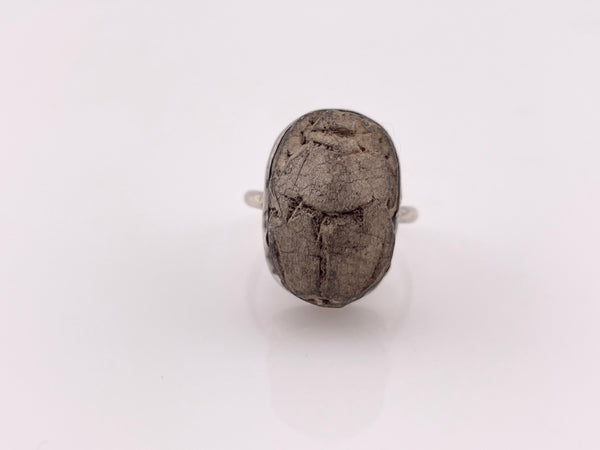 size 8 sterling silver scarab ring