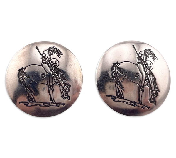 sterling silver End of Trails post earrings