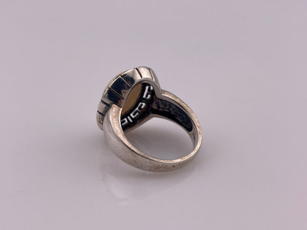 size 6.25 sterling silver mother of pearl ring