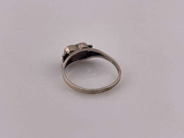 size 8 sterling silver synthetic turquoise heart ring