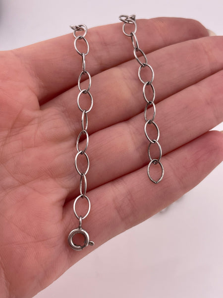 sterling silver 16" blank tag necklace