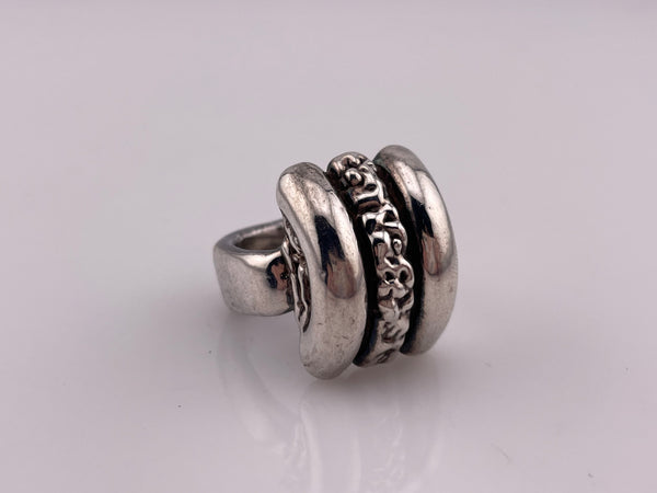 size 7.75 sterling silver electro-form textured ring