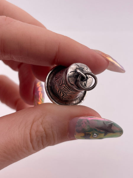 sterling silver bell pendant