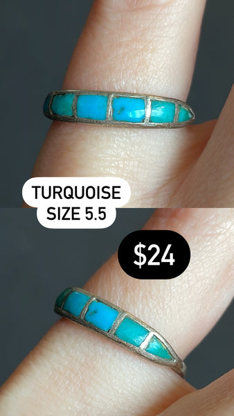 RESERVED PRIVATE LISTING -- sterling silver turquoise ring