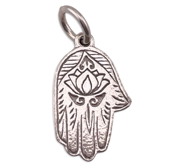 sterling silver hamsa hand pendant