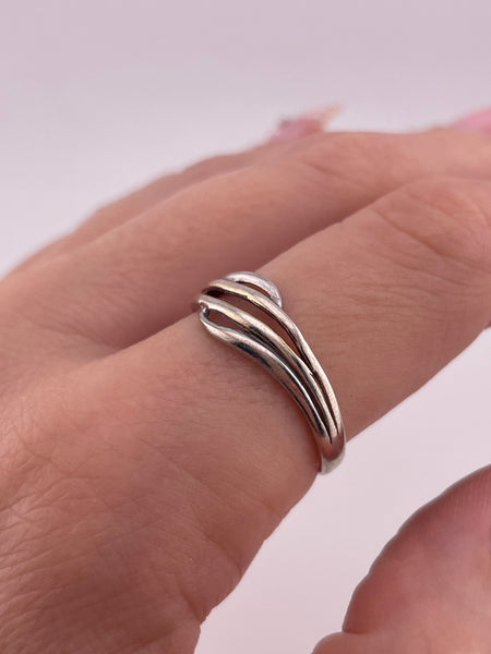 size 9.75 sterling silver stoneless cut-out ring