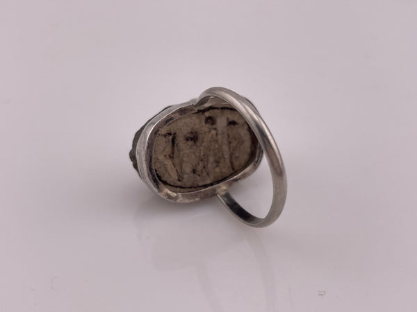 size 8 sterling silver scarab ring