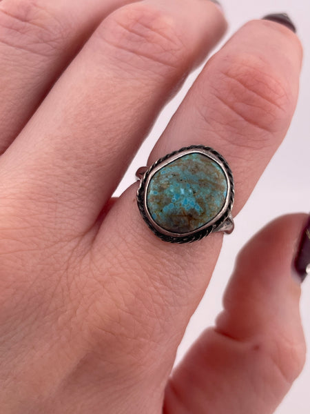 size 7 sterling silver turquoise ring