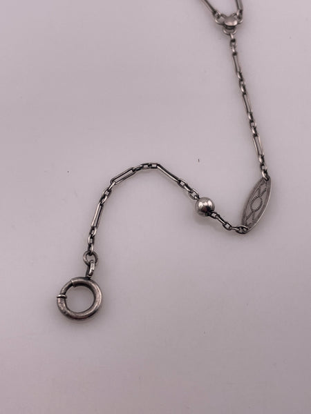 sterling silver fancy lorgnette lariat chain necklace