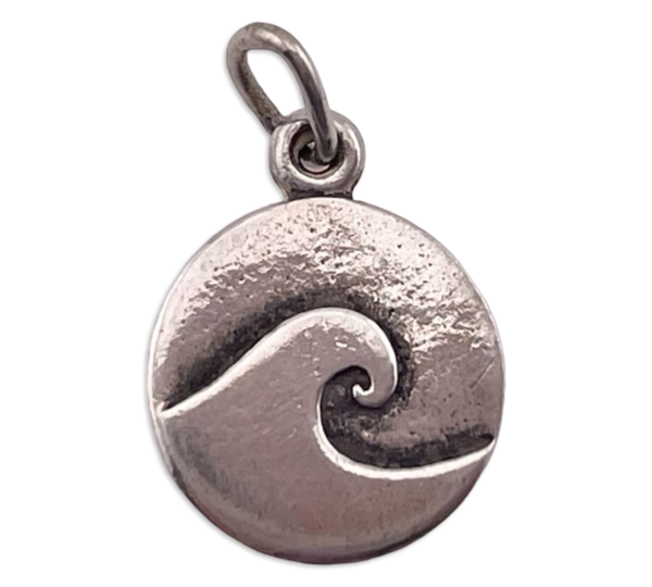 sterling silver wave pendant